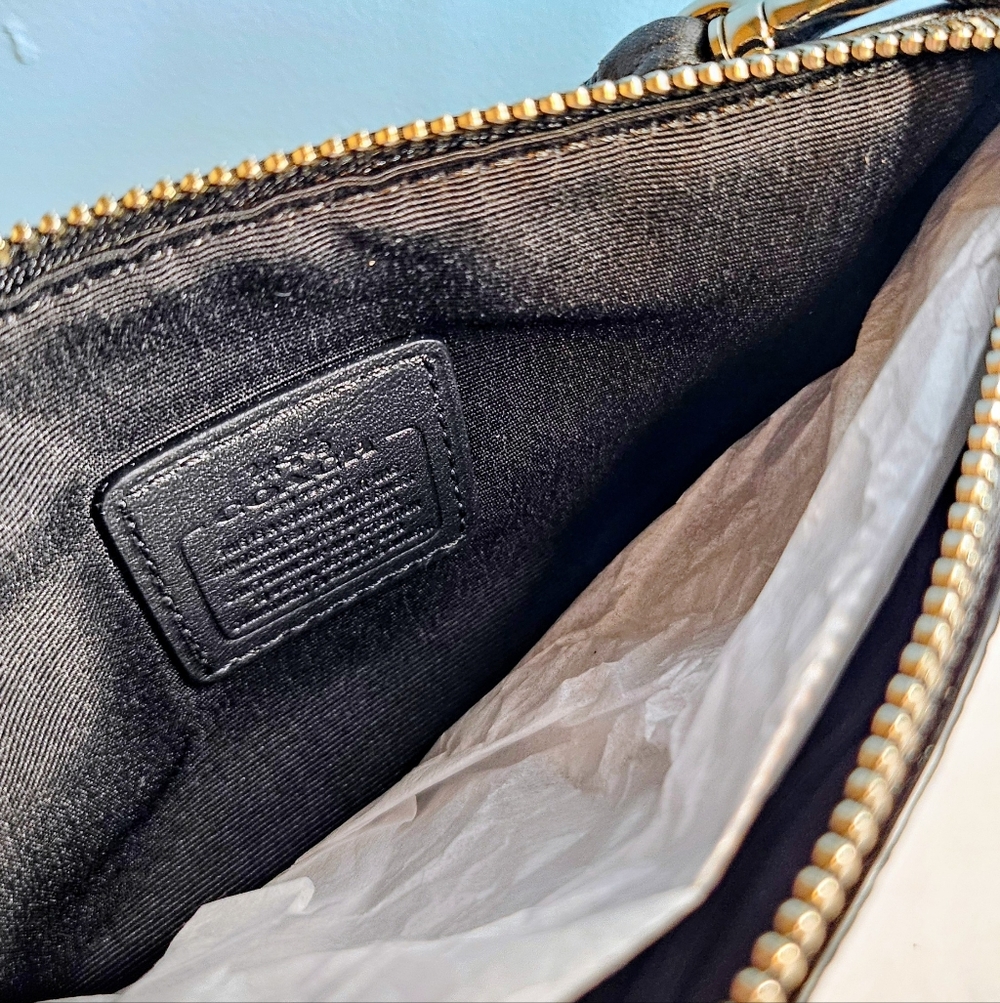 Coach Nolita Shearling Trim Wristlet - Picture 7 of 11